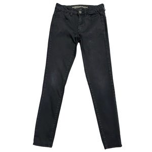 AMERICAN EAGLE Women's Stretch Hi-Rise Jegging Faded Black Jeans Size 2